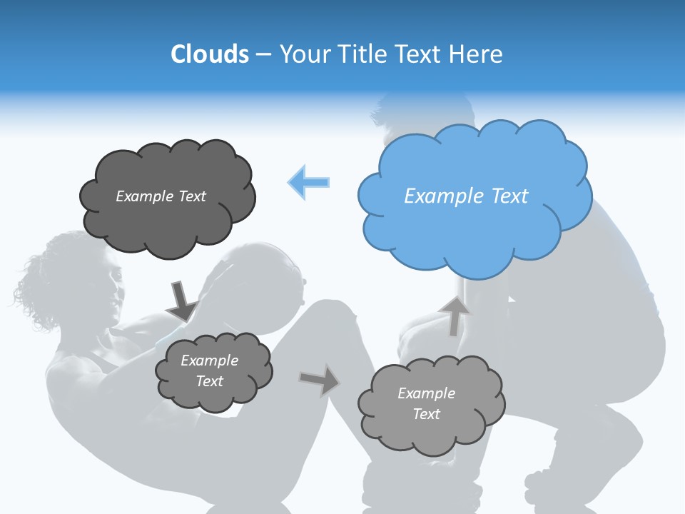 Two Bodybuilding Silhouette PowerPoint Template
