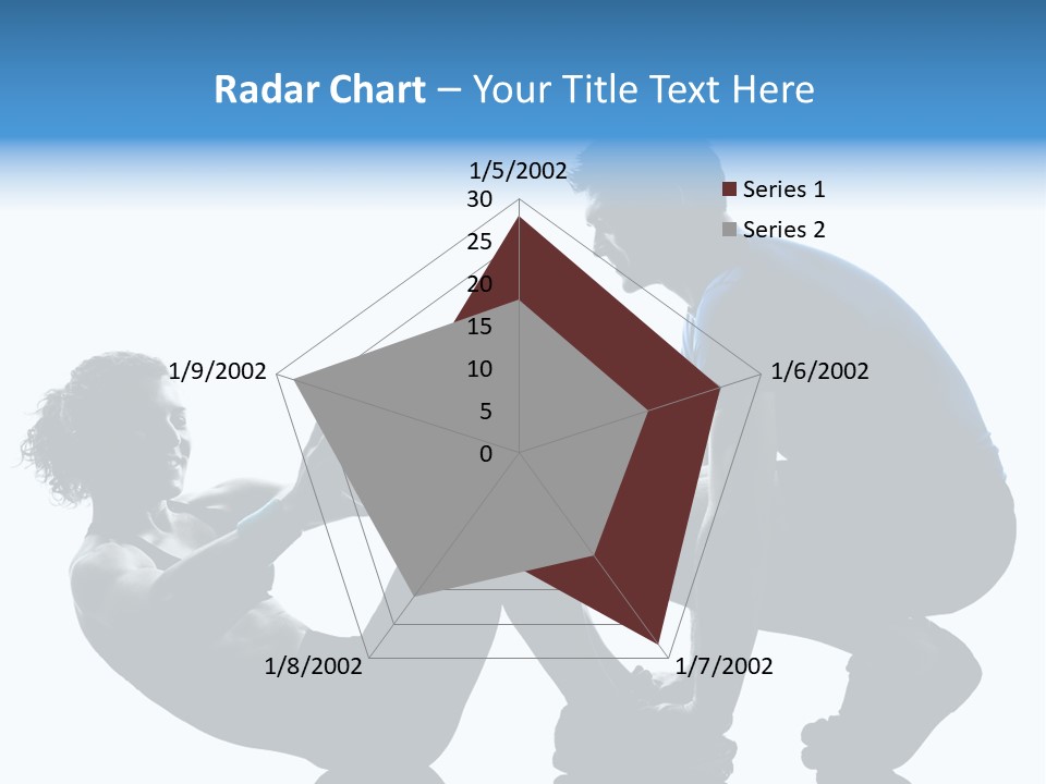 Two Bodybuilding Silhouette PowerPoint Template