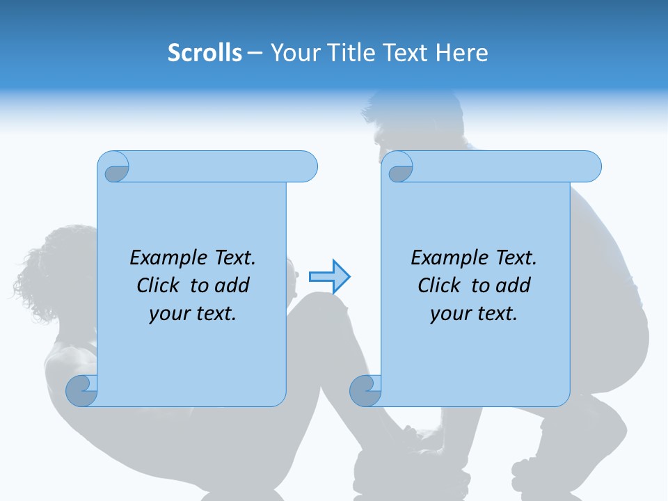 Two Bodybuilding Silhouette PowerPoint Template