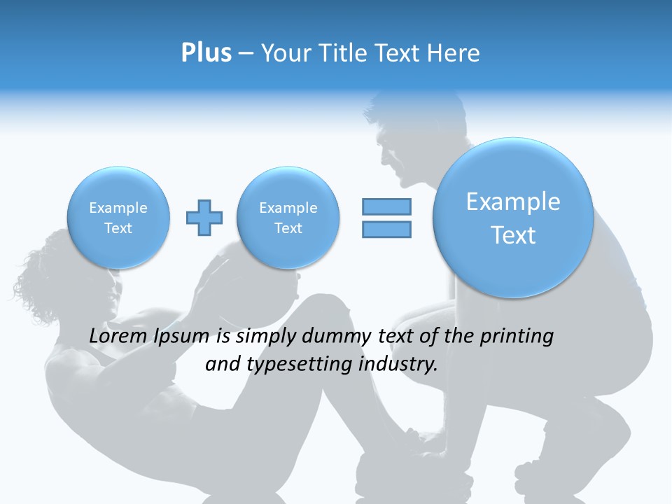 Two Bodybuilding Silhouette PowerPoint Template