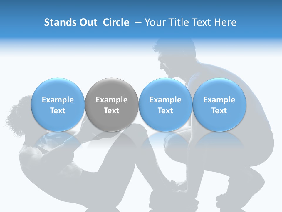Two Bodybuilding Silhouette PowerPoint Template