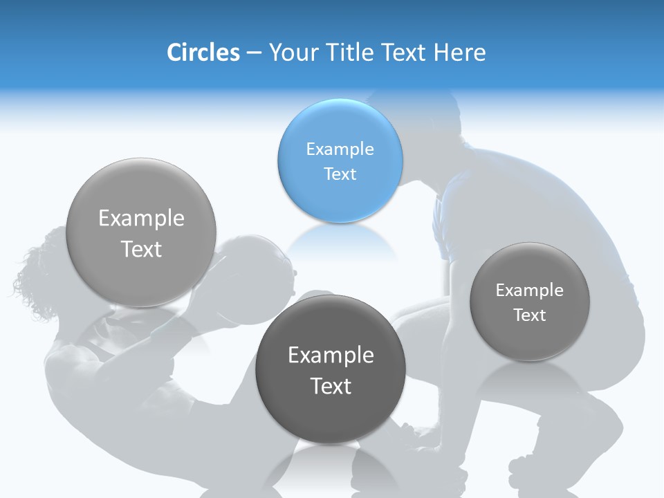 Two Bodybuilding Silhouette PowerPoint Template