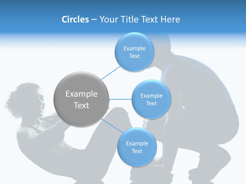 Two Bodybuilding Silhouette PowerPoint Template