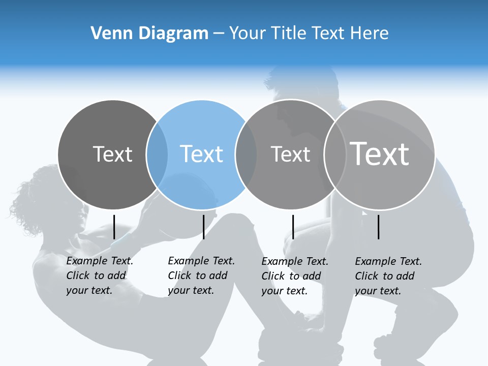 Two Bodybuilding Silhouette PowerPoint Template