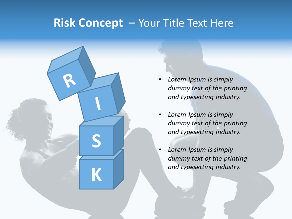 Two Bodybuilding Silhouette PowerPoint Template