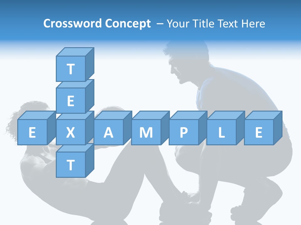 Two Bodybuilding Silhouette PowerPoint Template