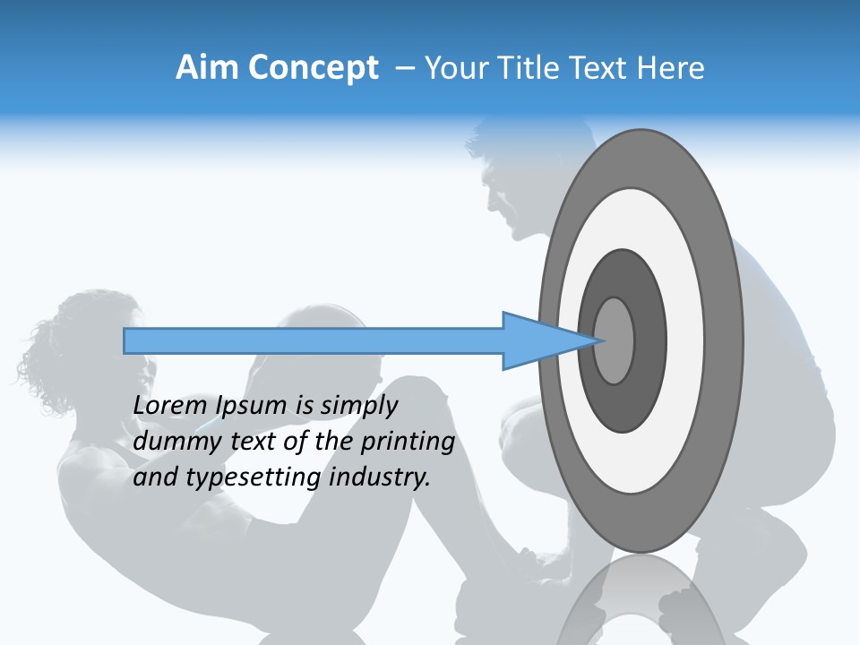 Two Bodybuilding Silhouette PowerPoint Template