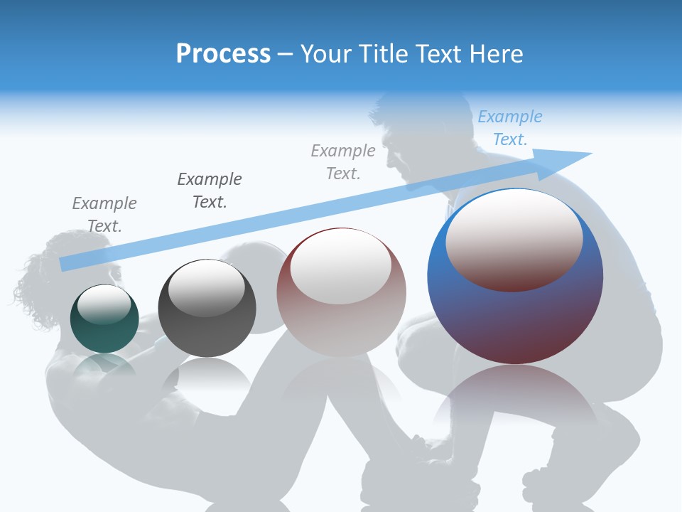 Two Bodybuilding Silhouette PowerPoint Template