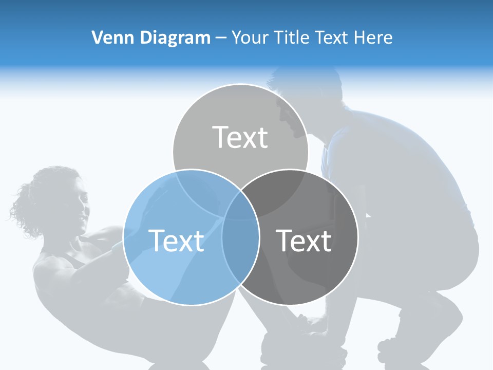 Two Bodybuilding Silhouette PowerPoint Template
