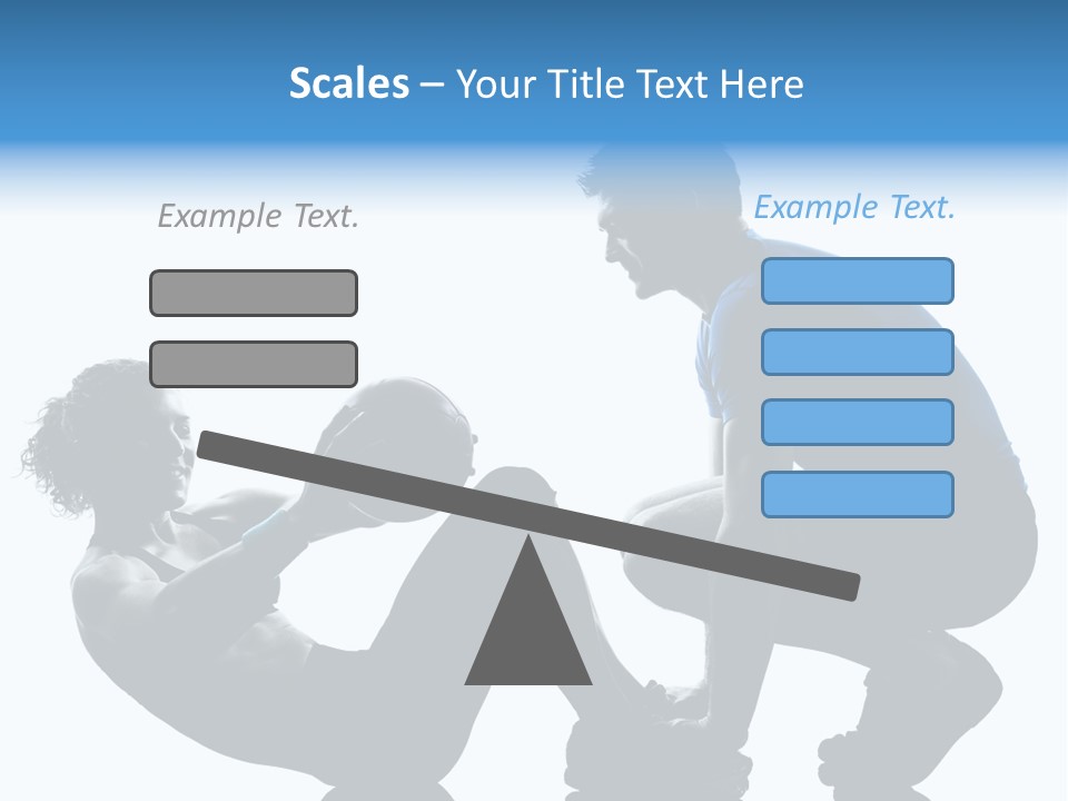 Two Bodybuilding Silhouette PowerPoint Template