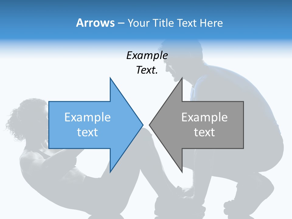 Two Bodybuilding Silhouette PowerPoint Template