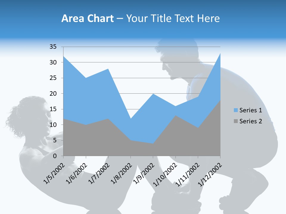 Two Bodybuilding Silhouette PowerPoint Template