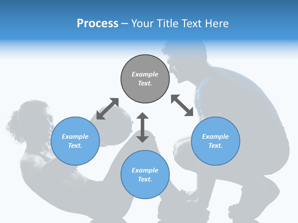 Two Bodybuilding Silhouette PowerPoint Template