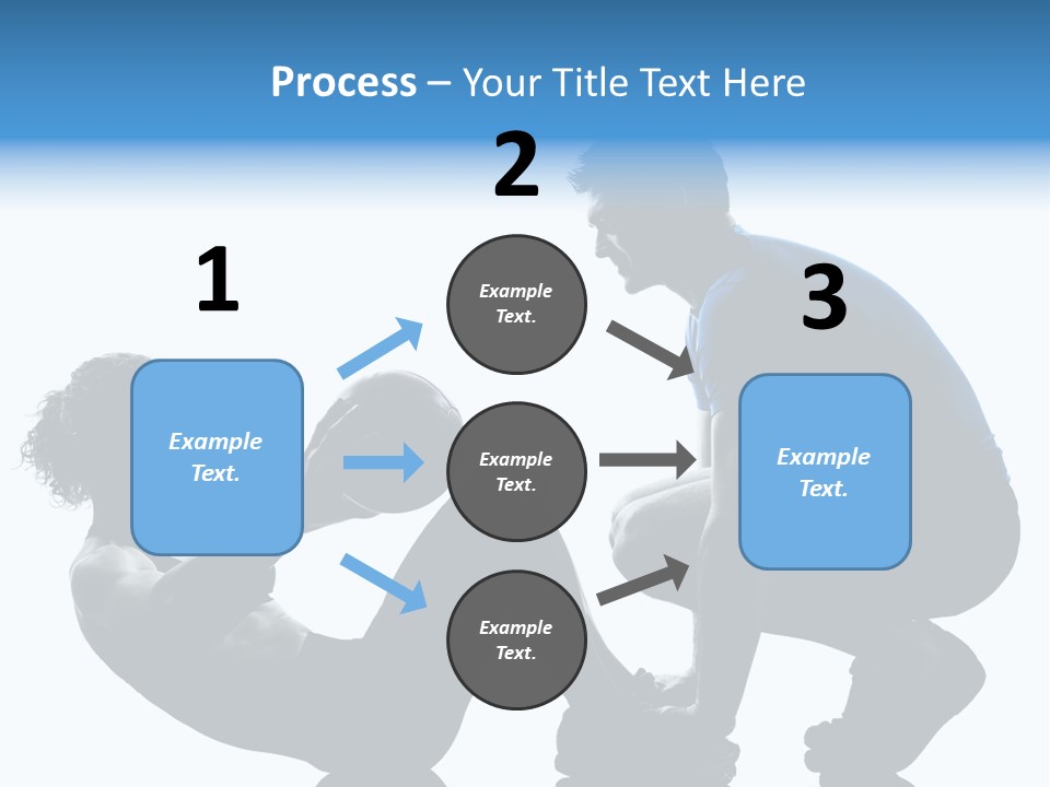 Two Bodybuilding Silhouette PowerPoint Template