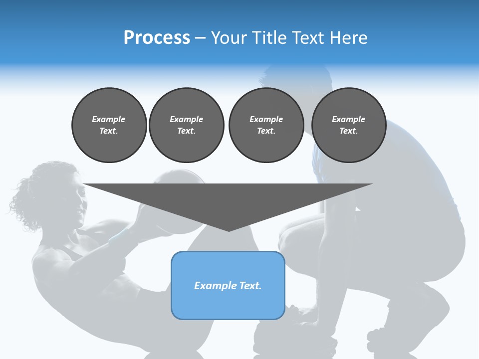 Two Bodybuilding Silhouette PowerPoint Template