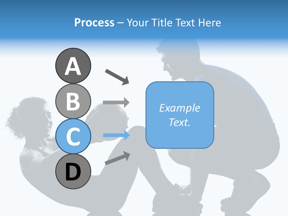 Two Bodybuilding Silhouette PowerPoint Template