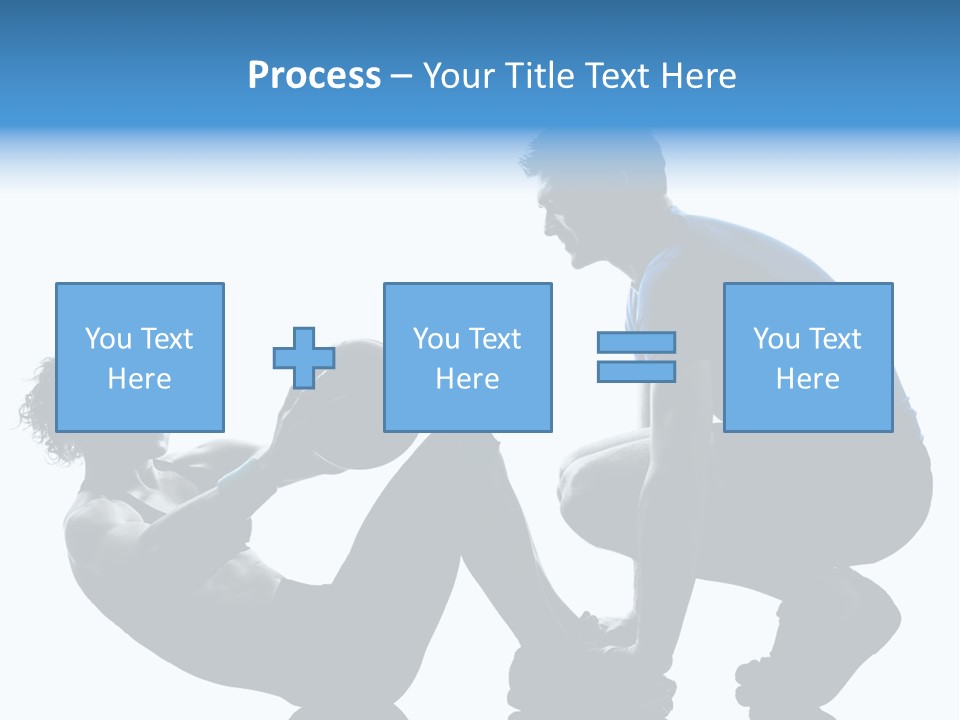 Two Bodybuilding Silhouette PowerPoint Template
