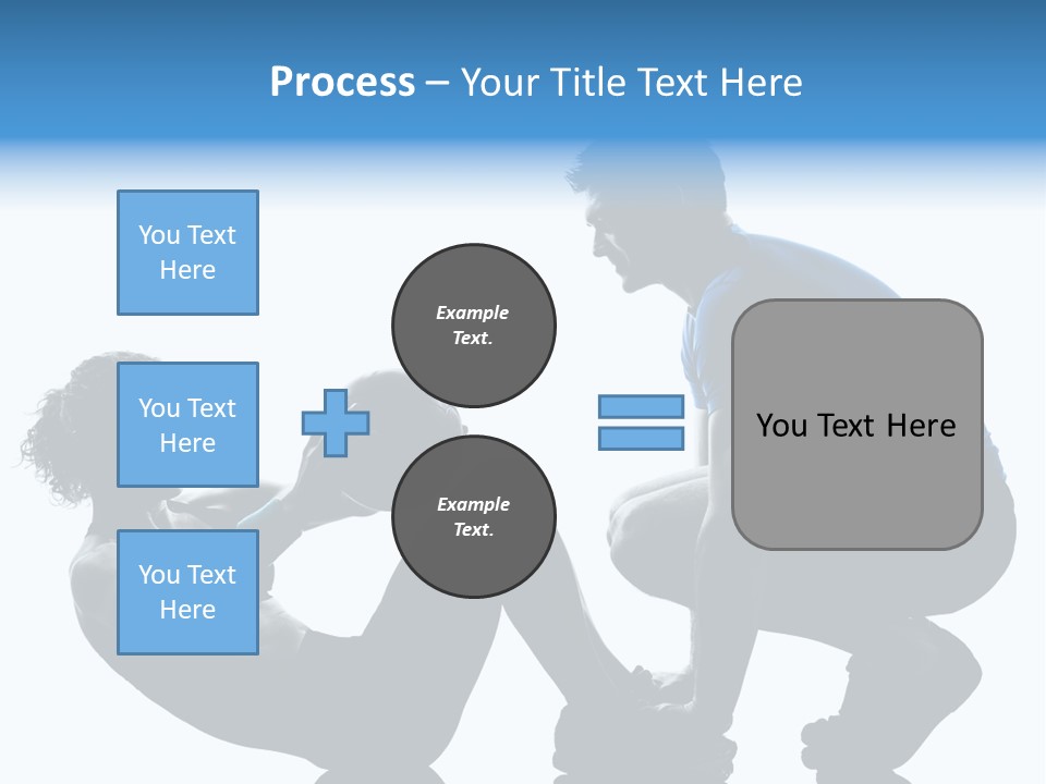Two Bodybuilding Silhouette PowerPoint Template