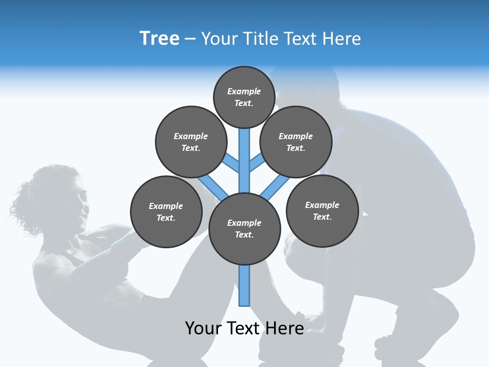 Two Bodybuilding Silhouette PowerPoint Template