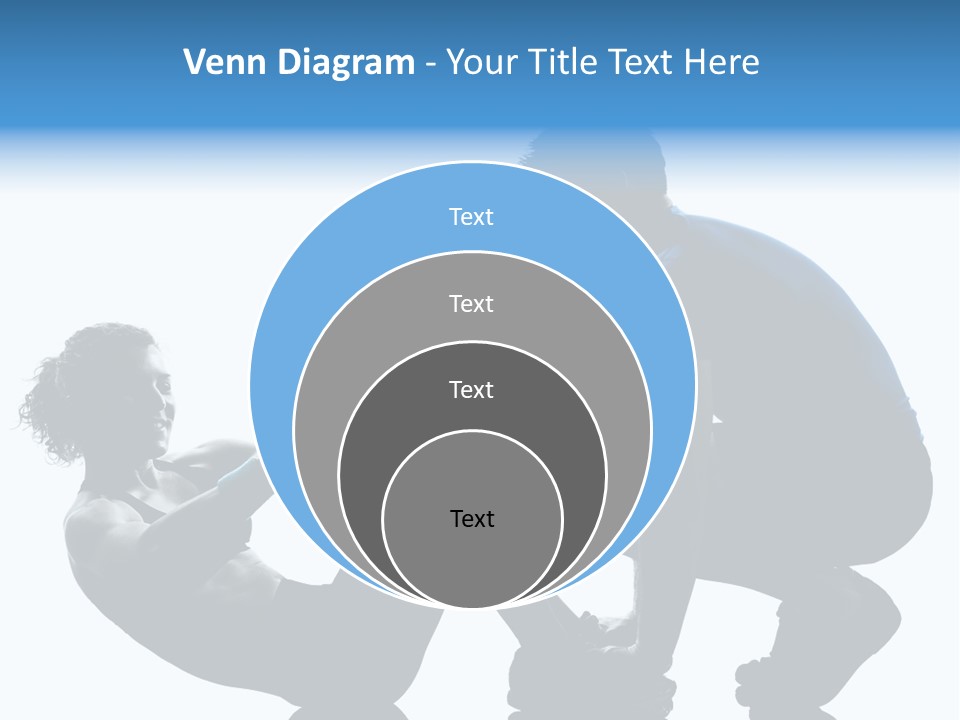 Two Bodybuilding Silhouette PowerPoint Template