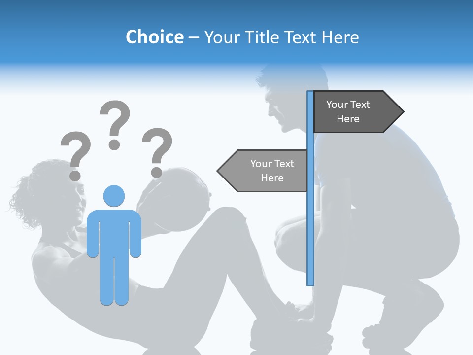 Two Bodybuilding Silhouette PowerPoint Template