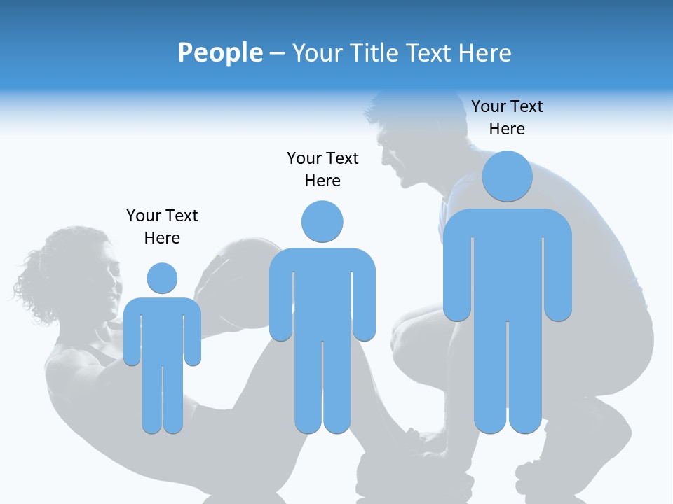 Two Bodybuilding Silhouette PowerPoint Template