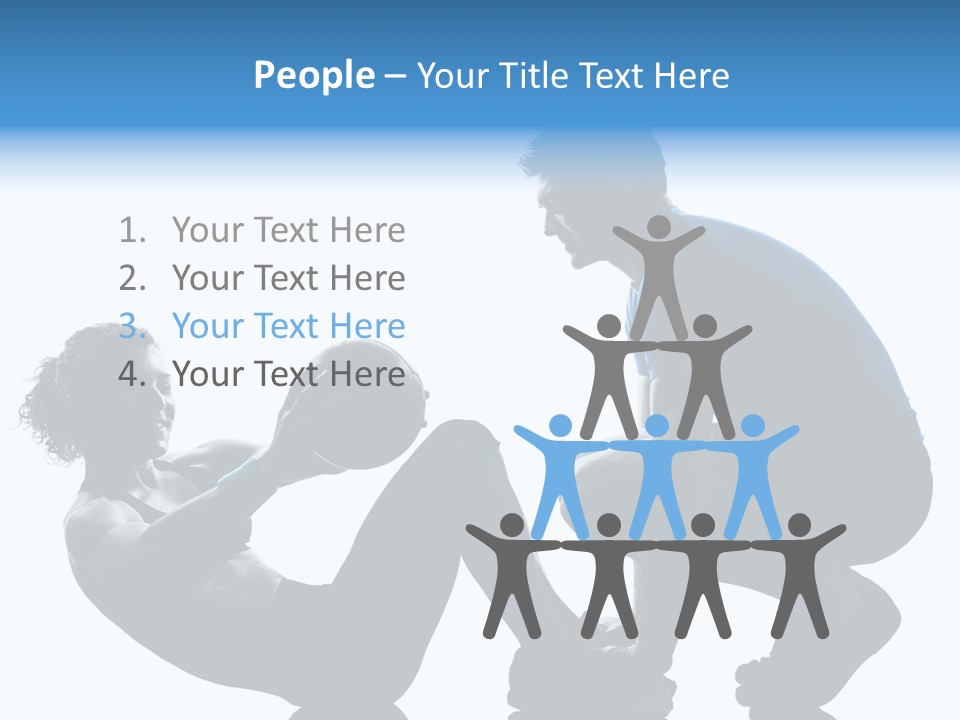 Two Bodybuilding Silhouette PowerPoint Template