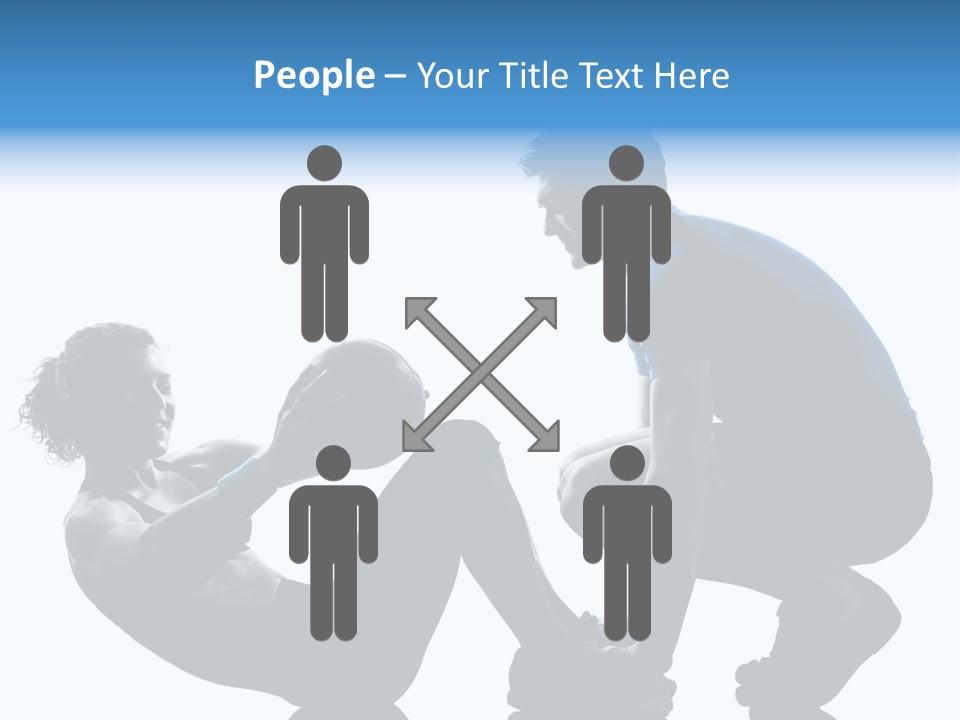 Two Bodybuilding Silhouette PowerPoint Template