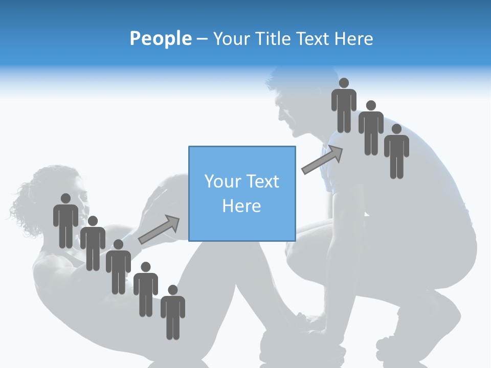 Two Bodybuilding Silhouette PowerPoint Template