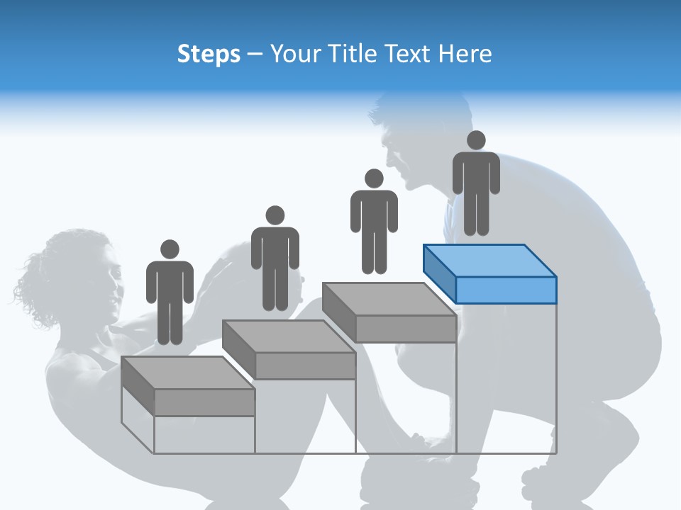 Two Bodybuilding Silhouette PowerPoint Template