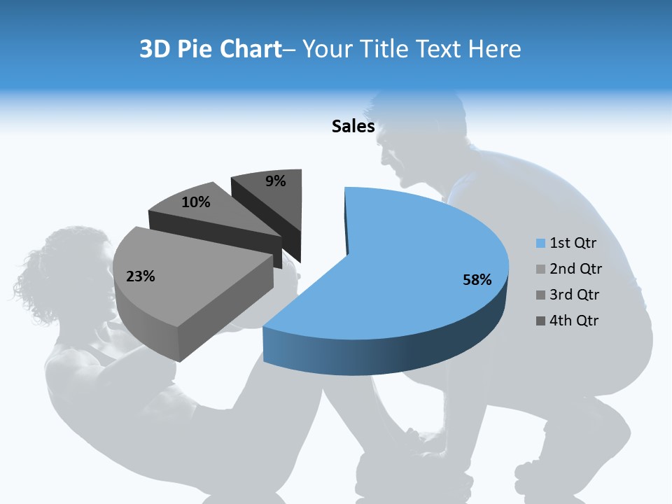 Two Bodybuilding Silhouette PowerPoint Template