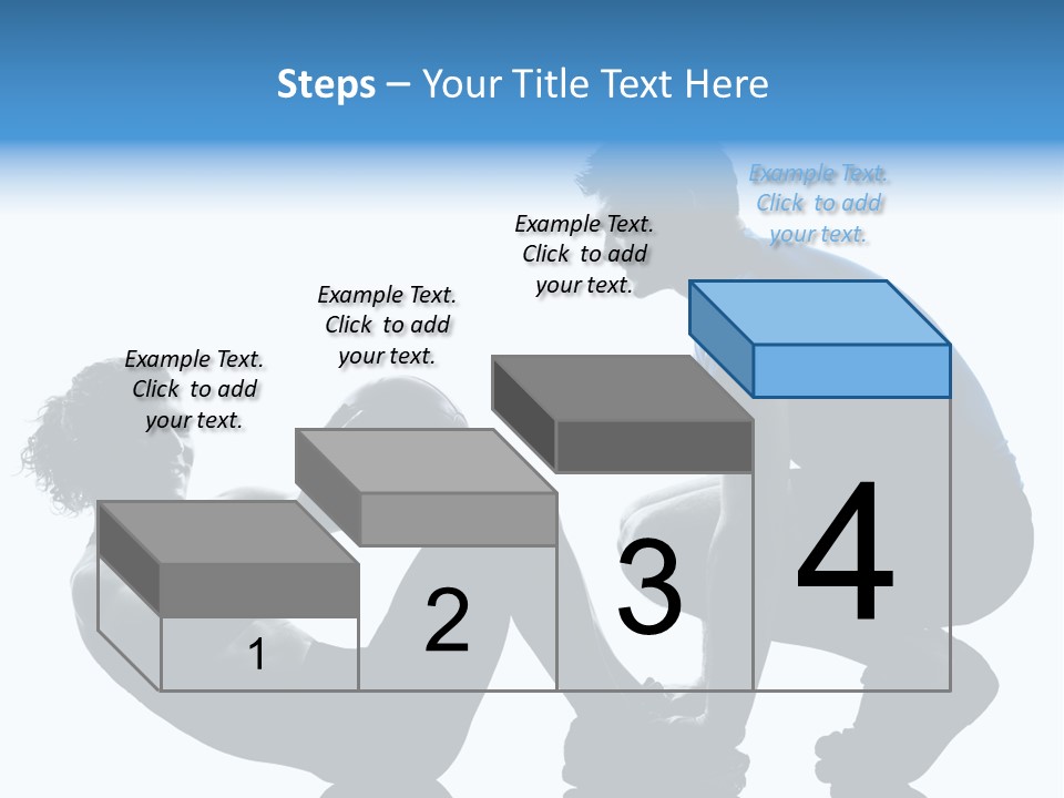 Two Bodybuilding Silhouette PowerPoint Template