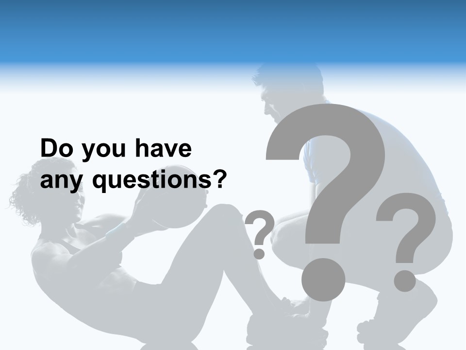 Two Bodybuilding Silhouette PowerPoint Template