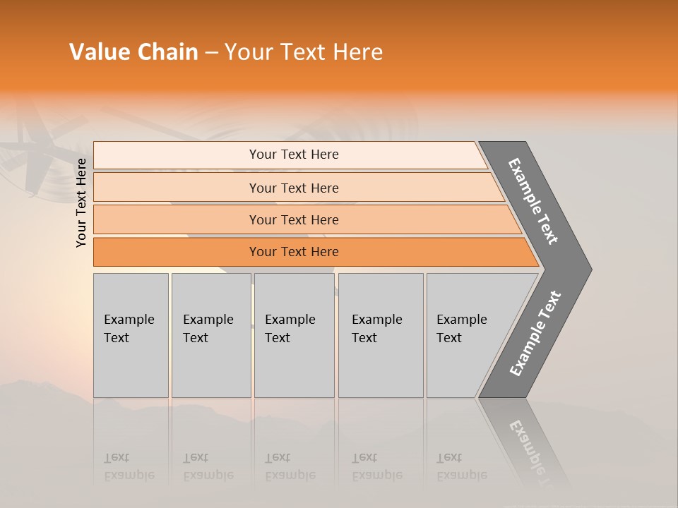 A Helicopter Flying Over A Mountain At Sunset PowerPoint Template
