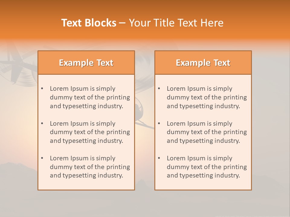 A Helicopter Flying Over A Mountain At Sunset PowerPoint Template