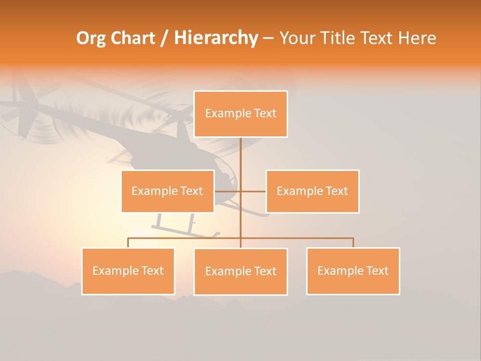 A Helicopter Flying Over A Mountain At Sunset PowerPoint Template