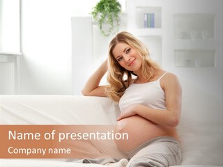 Pretty Mother Stomach PowerPoint Template