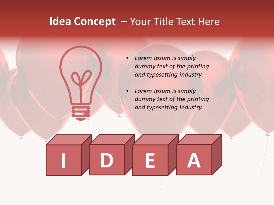 Inflation Background Red PowerPoint Template