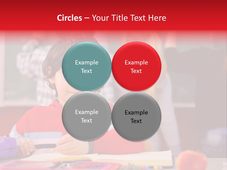 Boy Write Homework PowerPoint Template