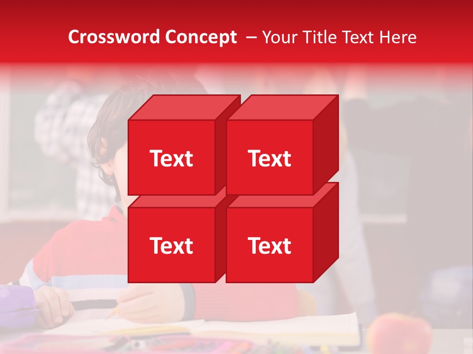 Boy Write Homework PowerPoint Template