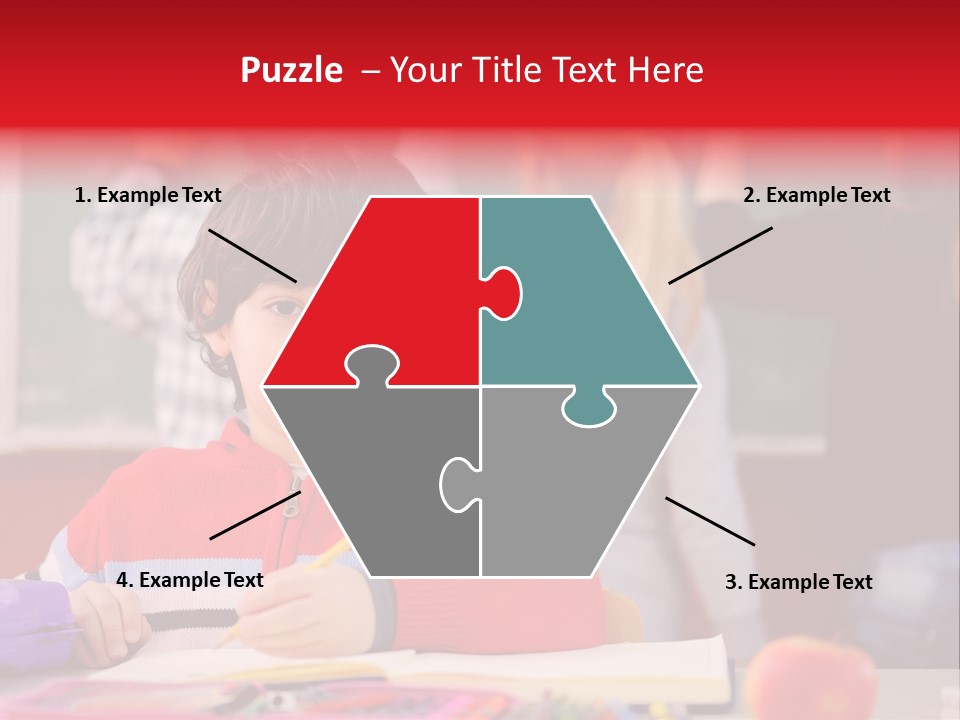 Boy Write Homework PowerPoint Template