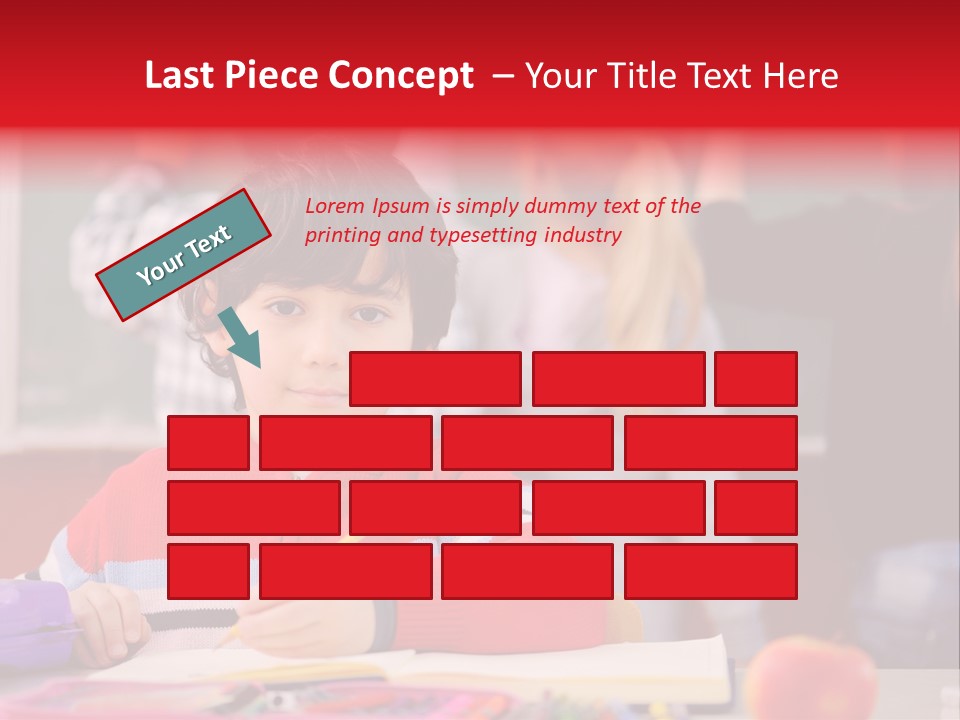 Boy Write Homework PowerPoint Template