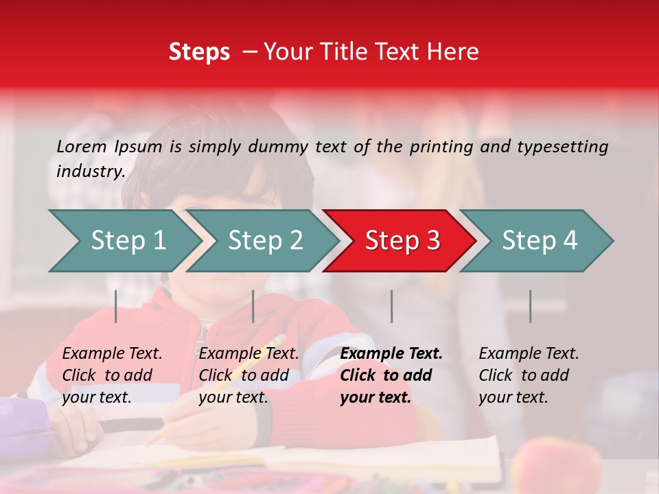 Boy Write Homework PowerPoint Template