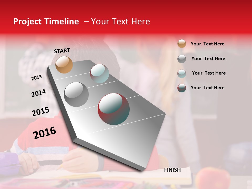 Boy Write Homework PowerPoint Template