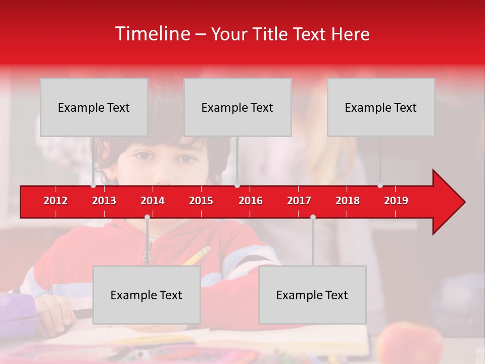 Boy Write Homework PowerPoint Template