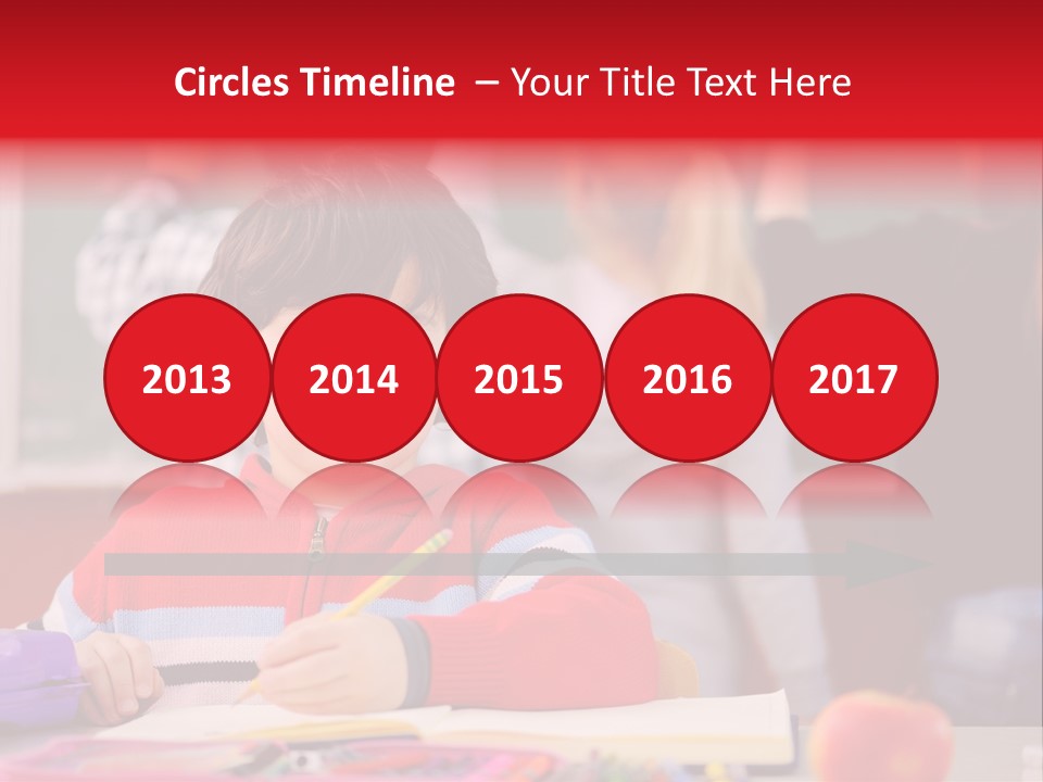 Boy Write Homework PowerPoint Template