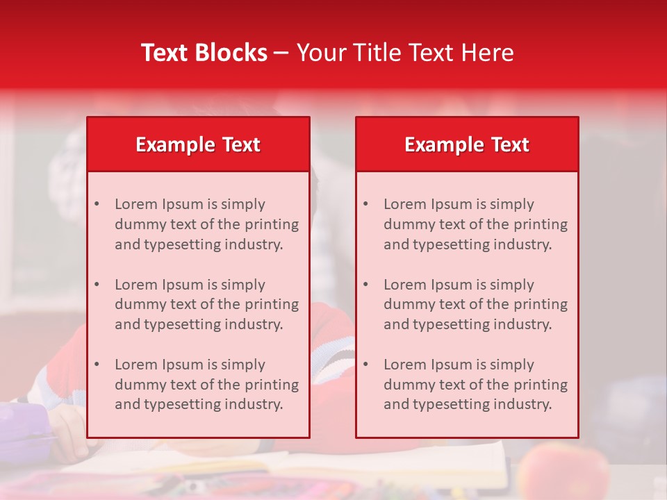 Boy Write Homework PowerPoint Template