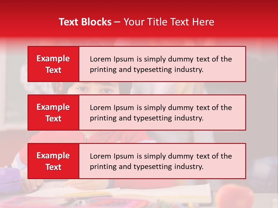 Boy Write Homework PowerPoint Template