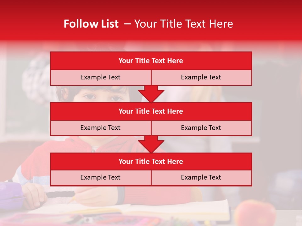 Boy Write Homework PowerPoint Template