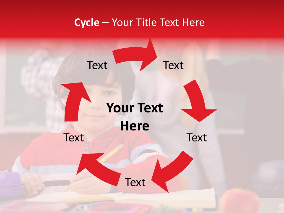 Boy Write Homework PowerPoint Template